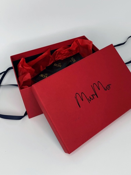 Подарункова коробка, червона, L - 35х30х10 см MU0077 фото