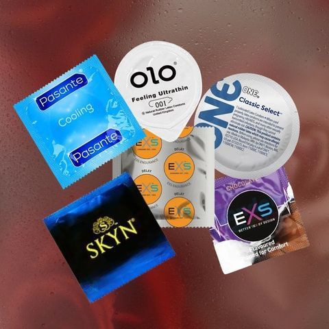 Набір Combo: EXS Chocolate Flavoured ароматизовані шоколад 5 шт.; Pasante Taste Chocolate ароматизовані шоколад 6 шт.; OLO Feeling Ultrathin з гіауроновою змазкою, класичні 5 шт. MM26577 фото
