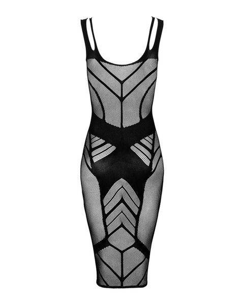 Напівпрозора сукня міді Obsessive D609 dress S/M/L, black SO7703 фото