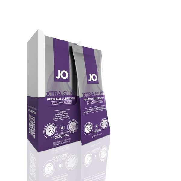 Набір лубрикантів Foil Display Box &ndash; JO Xtra Silky Silicone &ndash; 12 &times; 10ml SO6764 фото