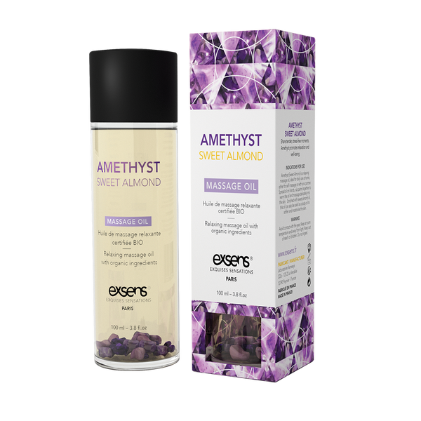 Масажна олія EXSENS Amethyst Sweet Almond (розслаблювальна, з аметистом) 100мл, натуральна SO2371 фото