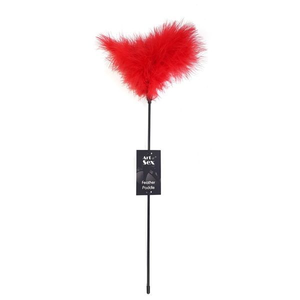 Лоскітка з пером індика Art of Sex &ndash; Feather Paddle, червона SO6614 фото