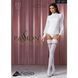 Панчохи Passion ST121 3/4 white на ажурній силіконовій резинці з квітковим орнаментом і вертикальним SO5792 фото 5