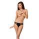 Трусики-сліпи з мереживною сіточкою Passion DINA THONG L/XL, black SO5340 фото 7