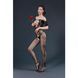 Бодістокінг з доступом Moonlight Model 10 XS-L Black, імітація шнурівки, квітковий декор, відкриті п SO6343 фото 5