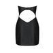 Мінісукня з екошкіри Passion CELINE CHEMISE XXL/XXXL, black, шнурівка, трусики в комплекті SO6408 фото 13