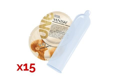 ONE Vanish Hyperthin - ультратонкі, для найкращих відчуттів, 15 шт. MM0888 фото