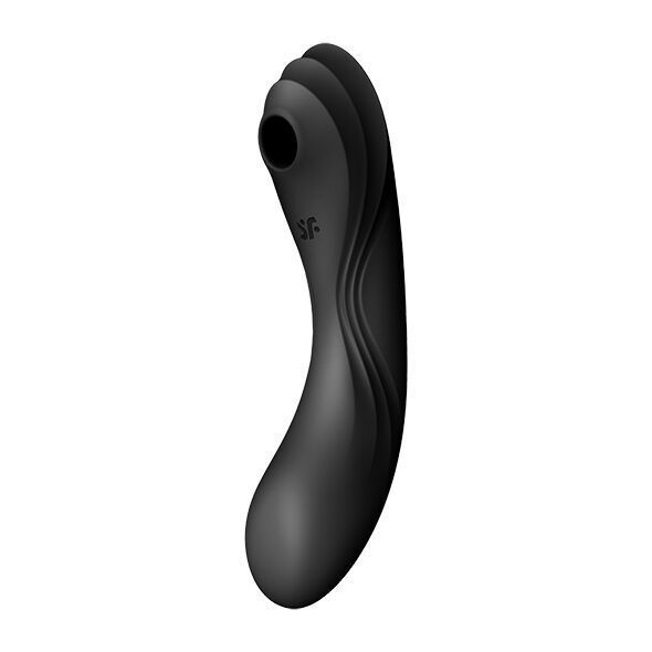 Вакуумний стимулятор з вібрацією Satisfyer Curvy Trinity 4 Black (м`ята упаковка) SO6119-R фото