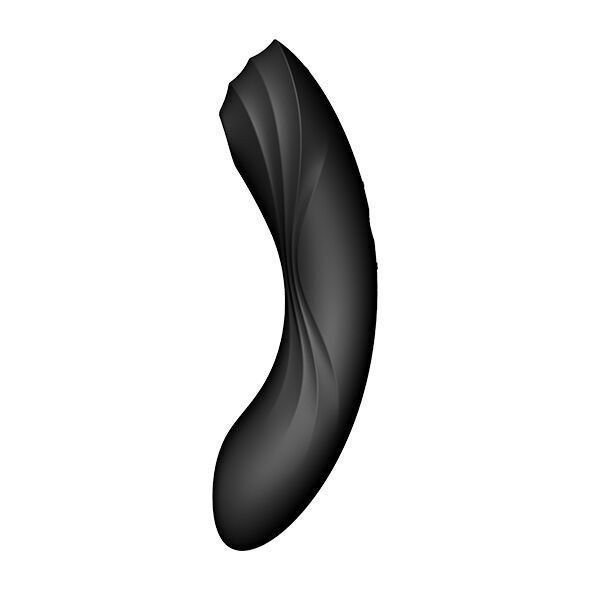 Вакуумний стимулятор з вібрацією Satisfyer Curvy Trinity 4 Black (м`ята упаковка) SO6119-R фото
