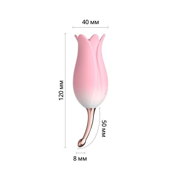 Ультразвуковий вібратор для клітора Otouch Bloom Ultrasonic Clitoris, 2 дод. насадки SO9398 фото