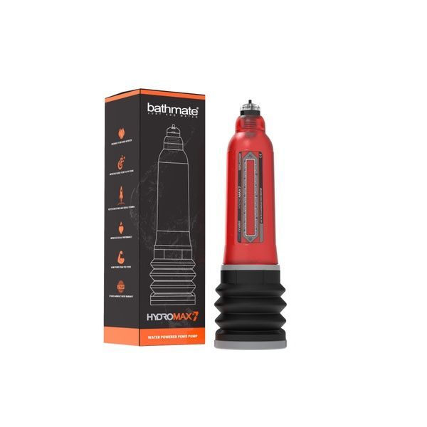Гідропомпа Bathmate Hydromax 7 Red, для члена довжиною від 12,5 до 18 см, діаметр до 5,2 см HM-30-BR фото