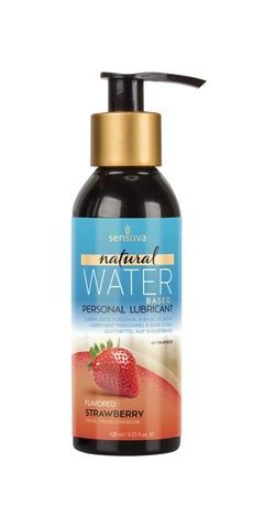 Змазка на водній основі Sensuva Natural Water-Based Strawberry (125мл) без гліцерину та парабенів SO3226 фото