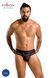 Чоловічі труси з ланцюжком Passion 030 SLIP TOM XXL/XXXL Black, екошкіра, відкриті сідниці SO7563 фото 11