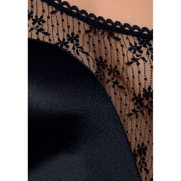 Боді-монокіні з глибоким декольте PETRA BODY black L/XL &mdash; Passion Exclusive PS23100 фото
