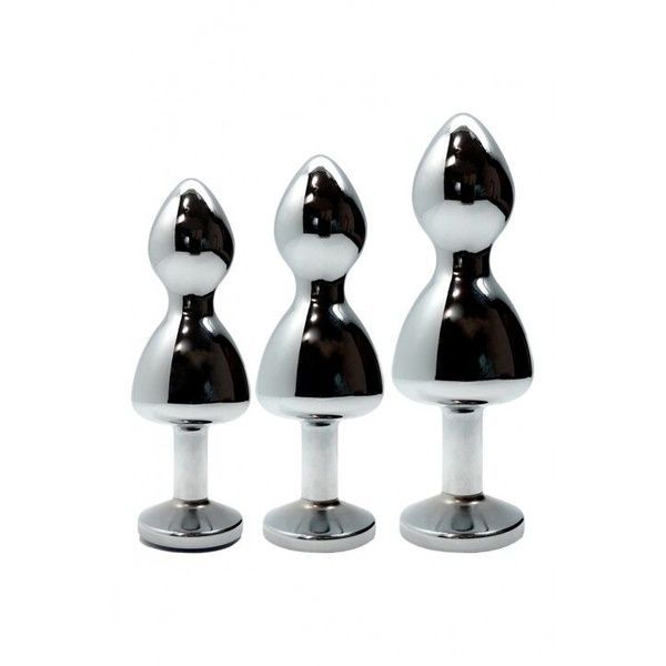 Металева анальна пробка Wooomy Lollypop Double Ball Metal Plug M, діаметр 3,1 см, довжина 9,4 см SO7414 фото