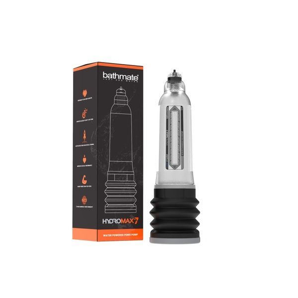 Гідропомпа Bathmate Hydromax 7 Clear, для члена довжиною від 12,5 до 18 см, діаметр до 5,2 см HM-30-CC фото