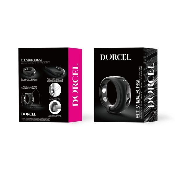 Ерекційне віброкільце Dorcel Fit Vibe Ring, регульований діаметр 4&ndash;5,7 см, 10 режимів SO9868 фото