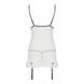 Сорочка прозора з пажами Passion ORIHIME CHEMISE L/XL, white, трусики, стрепи EL16404 фото 9