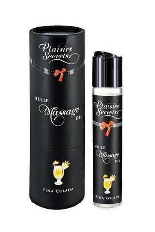 Масажна олія Plaisirs Secrets Pina Colada (59 мл) з афродизіаками, їстівна, подарункове паковання SO1841 фото