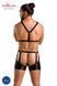 Комплект еротичної чоловічої білизни Passion 047 SET JOHN XXL/XXXL Black, труси, портупея SO7614 фото 12