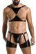 Комплект еротичної чоловічої білизни Passion 047 SET JOHN XXL/XXXL Black, труси, портупея SO7614 фото 7