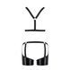 Комплект еротичної чоловічої білизни Passion 047 SET JOHN XXL/XXXL Black, труси, портупея SO7614 фото 6