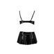 Комплект білизни під латекс Passion DEBY SET L/XL, black, ліф, міні-спідничка, стрінги PS25701 фото 9