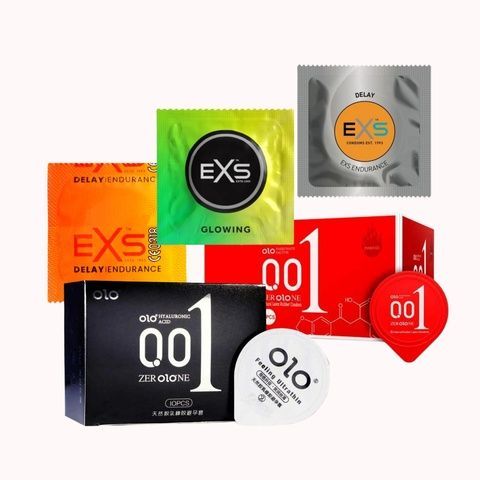 Комплект OLO з гіауроновою змазкою + EXS &mdash; Оло розігріваючі, EXS Black, EXS Delay, EXS Glow комплект 26 шт MM2360 фото