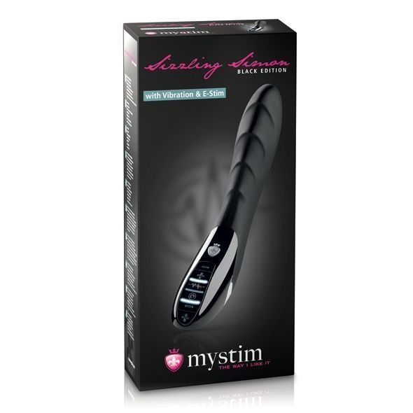 Вібратор з електростимуляцією Mystim Sizzling Simon eStim Black, міостимулятор SO3473 фото