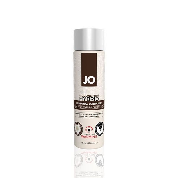 Розігрівальна змазка-крем з кокосовою олією JO Coconut Hybrid WARMING (120 мл) біла SO1697 фото