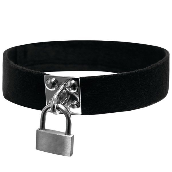 Чокер із замочком Sex And Mischief &ndash; Lock & Key Collar, поліестер, на липучці SO2166 фото