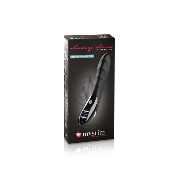 Вібратор з електростимуляцією Mystim Sizzling Simon eStim Black, міостимулятор SO3473 фото
