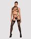 Портупея на груди Obsessive A740 harness black O/S, штучна шкіра SO7853 фото 8