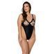 Боді з екошкіри Passion CELINE BODY 4XL/5XL black, з доступом, відкритий SO7059 фото 1