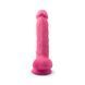 Фалоімітатор SilexD Johnny Pink Glow in the dark, двошаровий, силікон+Silexpan, діаметр 3,5см SO7026 фото 6