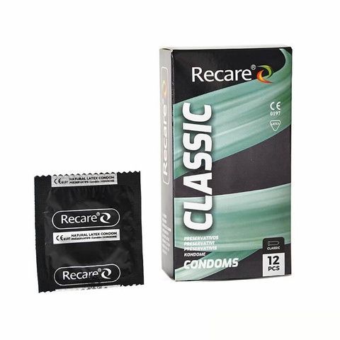 Презервативи Holographic Recare Classic Condoms 12 шт, класичні SX3334 фото