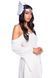 Пов&rsquo;язка на голову з крилами Leg Avenue Feather headband White, пір&rsquo;я та натуральна шкіра SO8013 фото 2