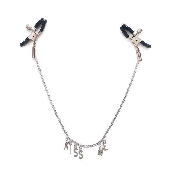 Затискач для сосків на ланцюжку Art of Sex - Nipple Сlamps Kiss Me SO5863 фото