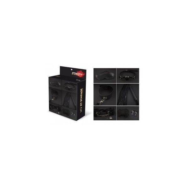 Набір MAI BDSM STARTER KIT N&ordm; 75 Black: батіг, кляп, наручники, маска, нашийник, мотузка, затискачі SO6580 фото