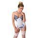 (SALE) Корсет з пажами ELENI CORSET white 4XL / 5XL - Passion, трусики PS1053 фото 4