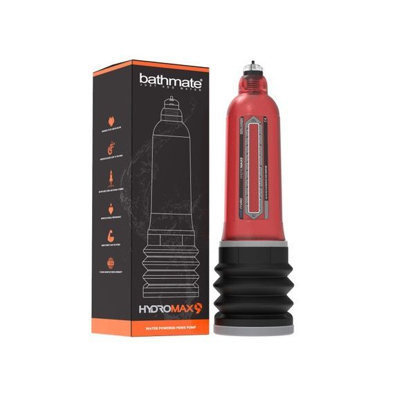 Гідропомпа Bathmate Hydromax 9 Red, для члена довжиною від 18 до 23 см, діаметр до 5,5 см HM-40-BR фото