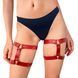 Гартери на ногу із натуральної шкіри Art of Sex - Kristina Leg Garters (2 шт), колір Червоний SO7011 фото 8