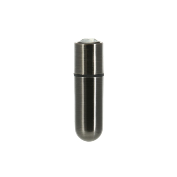 PowerBullet First-Class Bullet 2.5″ з Key Chain Pouch, Gun Metal, Віброкуля, 9 режимів вібрації TM0000576 фото
