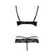 Комплект білизни Passion Exclusive NORTH SET L/XL, black, ліф і трусики з елементами під латекс PS24007 фото 13