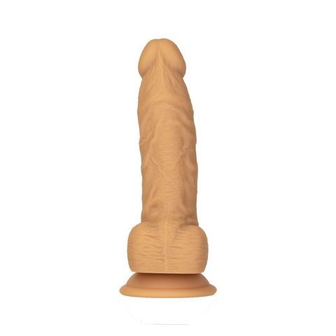 Фалоімітатор ADDICTION Dual Density Silicone Dildo Caramel 8&Prime;, присоска, діаметр 4,3 см, віброкуля SO8243 фото