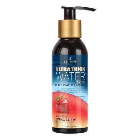 Густа змазка на водній основі Sensuva UltraThick Water-Based Strawberry (125 мл) без парабенів SO3234 фото