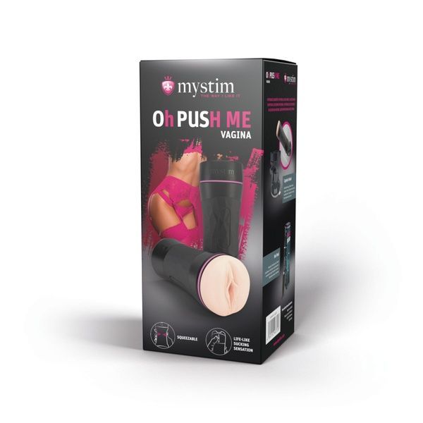 Мастурбатор-вагіна Mystim O(h) PUSH ME Vagina, можна стискати та регулювати вакуум SO8147 фото