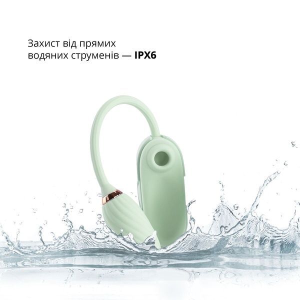Вакуумний кліторальний стимулятор Otouch Louis Vibrate Teal з віброяйцем, у кейсі SO9429 фото