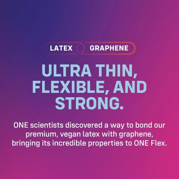 Презервативи ONE Flex Graphene, 3 шт, супертонкі, дуже міцні, картонне паковання SX0783 фото