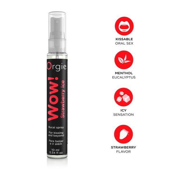 Спрей для орального сексу Orgie &ndash; Wow! Strawberry Ice (10 мл) з охолоджувальним ефектом SX1564 фото